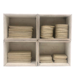 Nice Lot of Antique Bone Gaming Chips in White Wooden Boxes