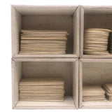 Nice Lot of Antique Bone Gaming Chips in White Wooden Boxes