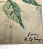 Set of Three 1907 Handmade Floral Watercolor Postcards