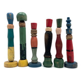 Fabulous Old Make Do Folk Art Figurative Toy Skittles