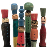 Fabulous Old Make Do Folk Art Figurative Toy Skittles