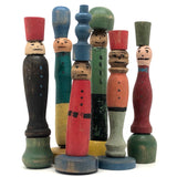 Fabulous Old Make Do Folk Art Figurative Toy Skittles