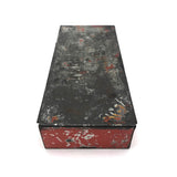 Scholars Companion Antique Red Painted Tin School Supplies Box