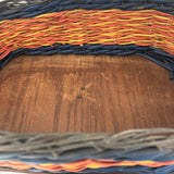 Wonderful Large Carved Folk Art Muscleman Holding Basket Overhead