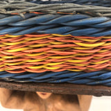 Wonderful Large Carved Folk Art Muscleman Holding Basket Overhead