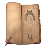 1902 Ledger with Drawing of Distressed Girl!