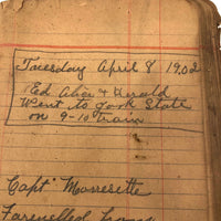 1902 Ledger with Drawing of Distressed Girl!