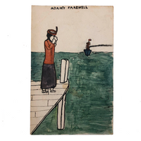Adam's Farewell 1906 Hand-drawn Postcard