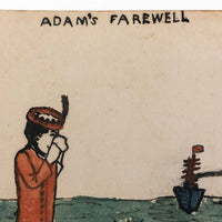 Adam's Farewell 1906 Hand-drawn Postcard