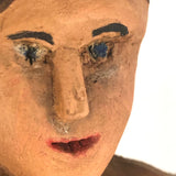 Wonderful Large Carved Folk Art Muscleman Holding Basket Overhead