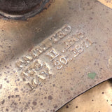 Antique Brass Stencil Dial, 1868/71 Patent Date