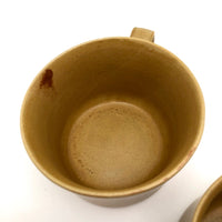 Bennington Potters c. 1970s Tawny Mustard 1626 Mugs - A Pair