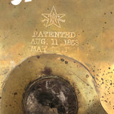 Antique Brass Stencil Dial, 1868/71 Patent Date