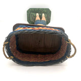 Wonderful Large Carved Folk Art Muscleman Holding Basket Overhead