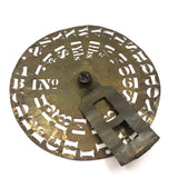 Antique Brass Stencil Dial, 1868/71 Patent Date