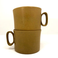 Bennington Potters c. 1970s Tawny Mustard 1626 Mugs - A Pair