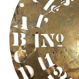 Antique Brass Stencil Dial, 1868/71 Patent Date