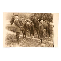Two Young Men with Horses