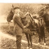 Two Young Men with Horses
