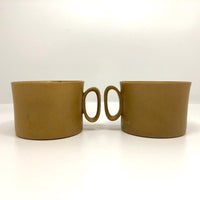 Bennington Potters c. 1970s Tawny Mustard 1626 Mugs - A Pair