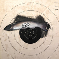 Fish on Target Collage by Julie Dermansky, 1993