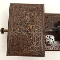 Hand-carved Wooden Cigarette Dispenser with Bird, Presumed Russian