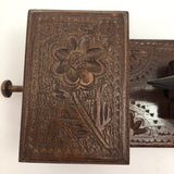 Hand-carved Wooden Cigarette Dispenser with Bird, Presumed Russian