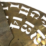 Antique Brass Stencil Dial, 1868/71 Patent Date