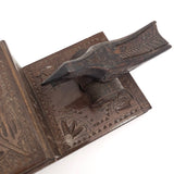 Hand-carved Wooden Cigarette Dispenser with Bird, Presumed Russian
