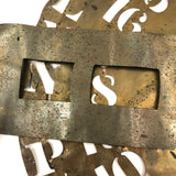Antique Brass Stencil Dial, 1868/71 Patent Date