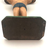 Wonderful Large Carved Folk Art Muscleman Holding Basket Overhead