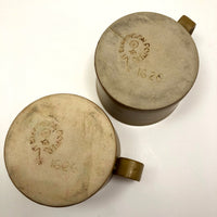Bennington Potters c. 1970s Tawny Mustard 1626 Mugs - A Pair
