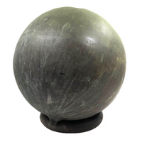 Huge Antique Copper Sphere with Glorious Verdigris Patina