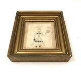 Ann S. Bedell Fraktur Portrait AND 1851 Marriage Certificate with Hair Locks