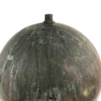 Huge Antique Copper Sphere with Glorious Verdigris Patina
