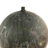 Huge Antique Copper Sphere with Glorious Verdigris Patina