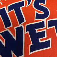 It's Wet! Silkscreen on Cardboard Sapolin Paint Signs