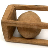 Large Double Ball in Cage Carved Whimsy