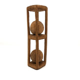 Large Double Ball in Cage Carved Whimsy