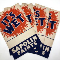 It's Wet! Silkscreen on Cardboard Sapolin Paint Signs