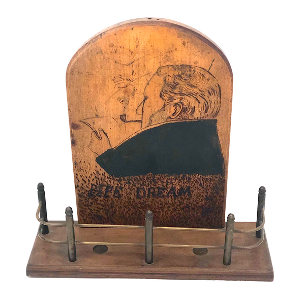 Pipe Dream Pyrography Folk Art Pipe Rack