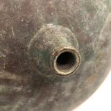 Huge Antique Copper Sphere with Glorious Verdigris Patina