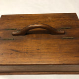 Lidded Pine Utensil Box with Handle