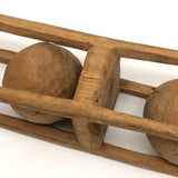 Large Double Ball in Cage Carved Whimsy