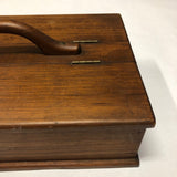 Lidded Pine Utensil Box with Handle