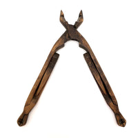 Amazing Quintuple Pliers Old Carved Wooden Whimsy
