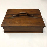 Lidded Pine Utensil Box with Handle