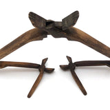 Amazing Quintuple Pliers Old Carved Wooden Whimsy