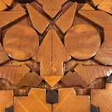 Striking Geometric Scrapwood Trivet or Wall Plaque #2