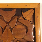 Striking Geometric Scrapwood Trivet or Wall Plaque #2